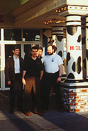 The guys in front of the Holy Cow Brewery