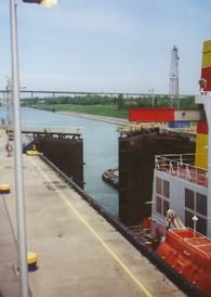 A ship entering Lock 2