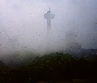 The mist around the Skylon Tower