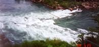 The powerful waters leading into the Whirlpool